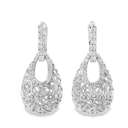 0.69CT Diamond 14k White Gold Earring