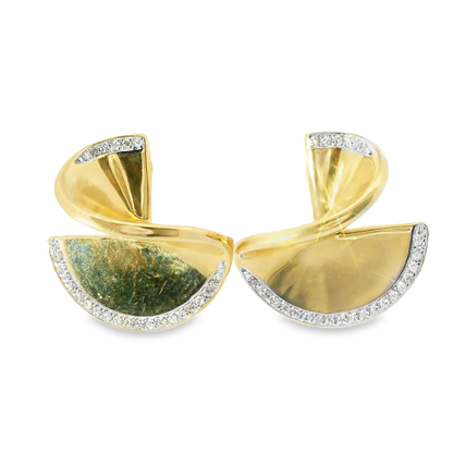 0.21CT Diamond 14k Yellow Gold Earring