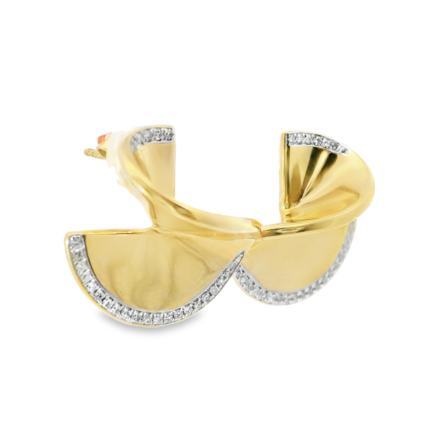 0.21CT Diamond 14k Yellow Gold Earring