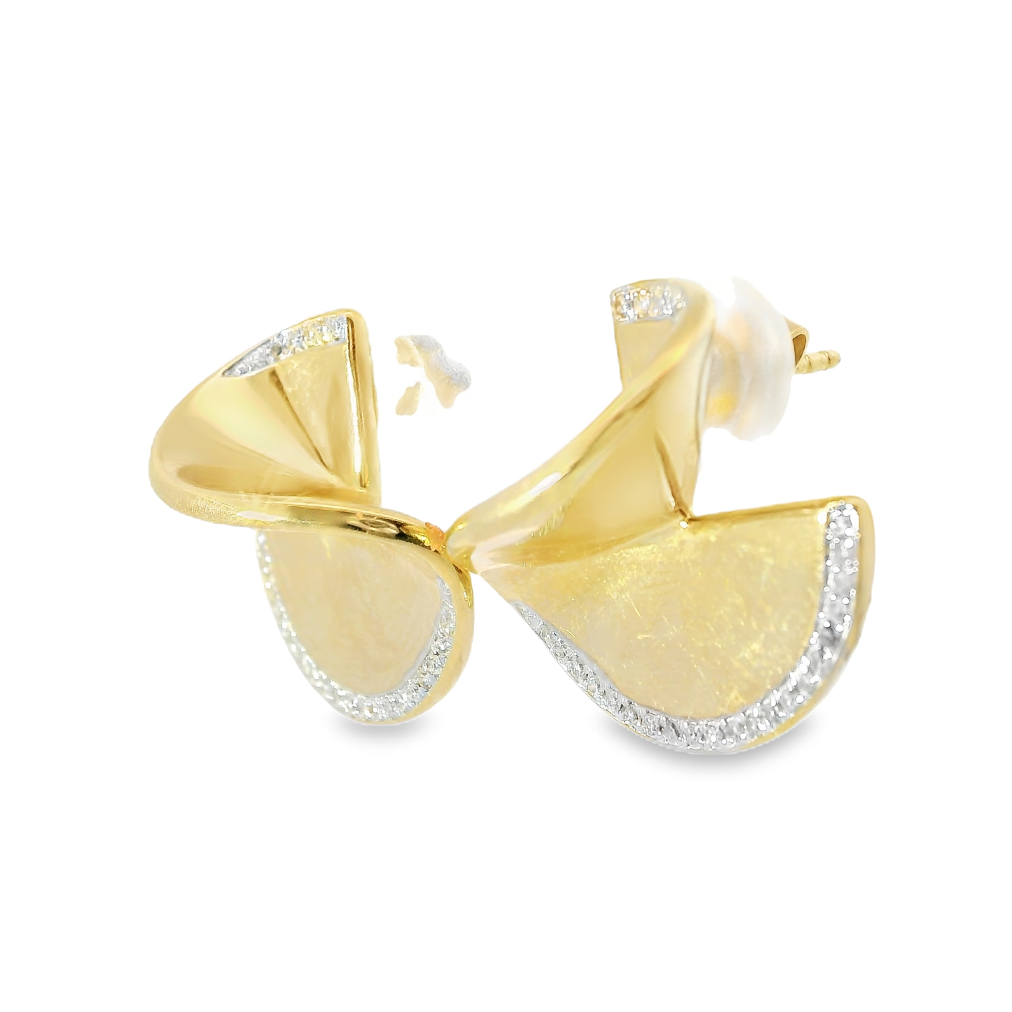 0.21CT Diamond 14k Yellow Gold Earring