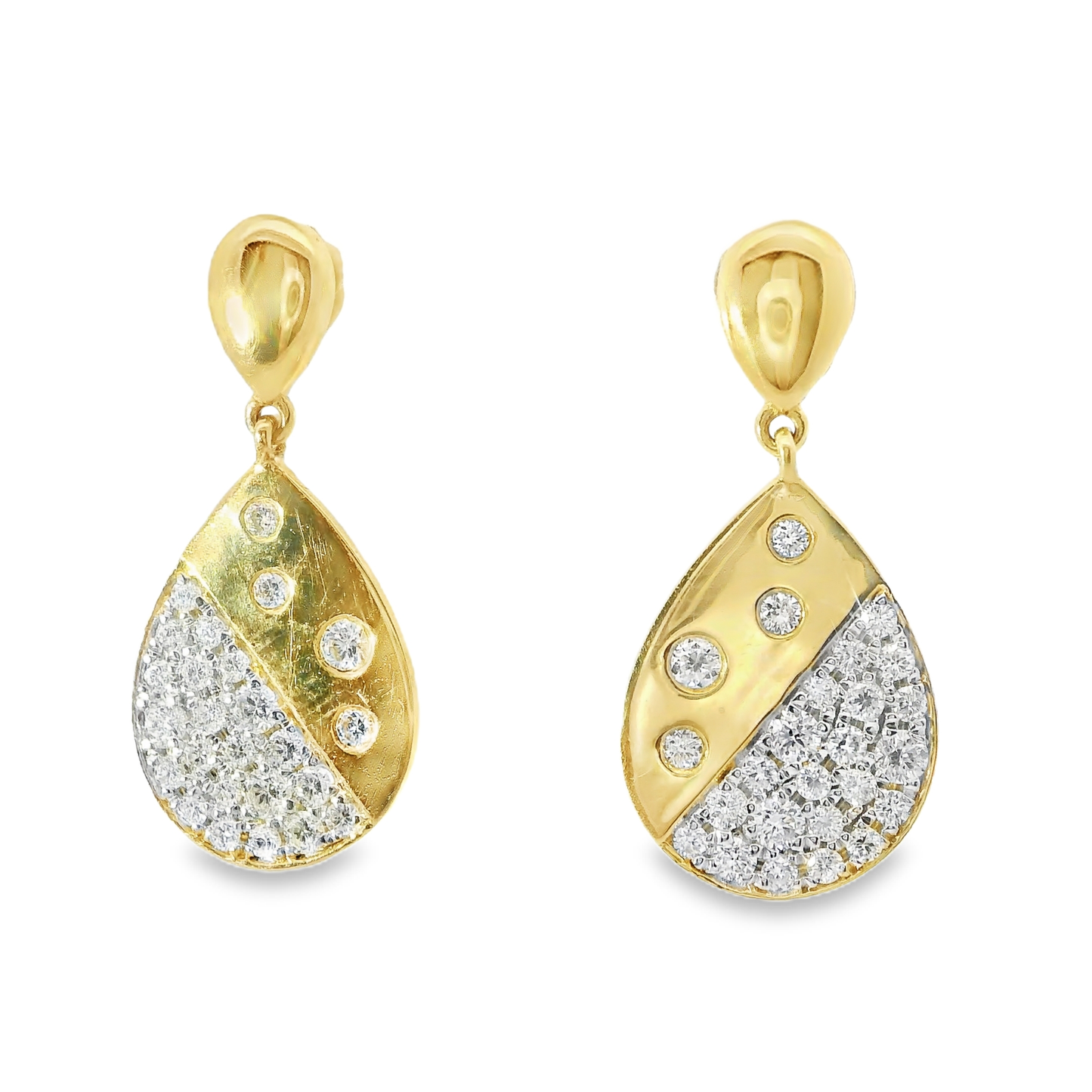 0.54CT Diamond 14k Yellow Gold Earring