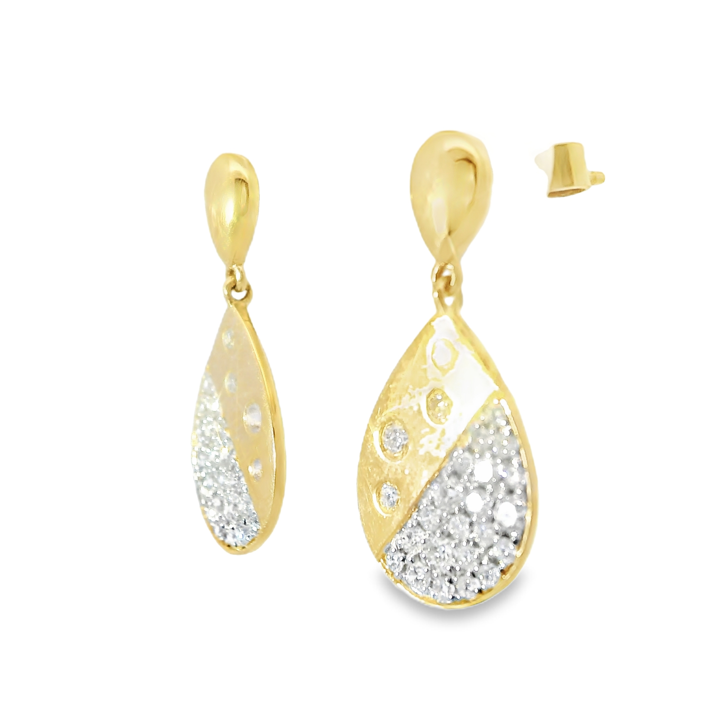 0.54CT Diamond 14k Yellow Gold Earring