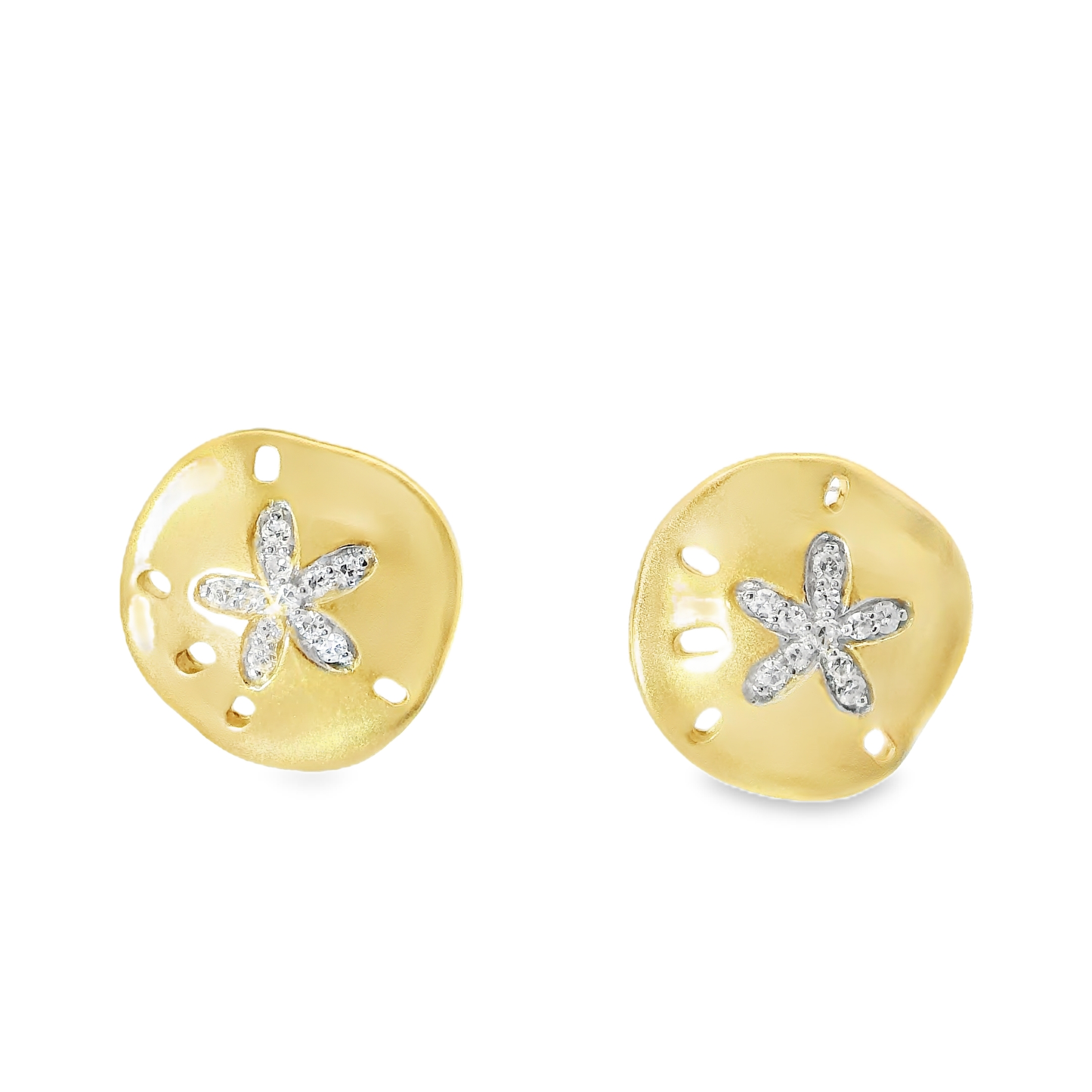 0.12CT Diamond 14k Yellow Gold Earring