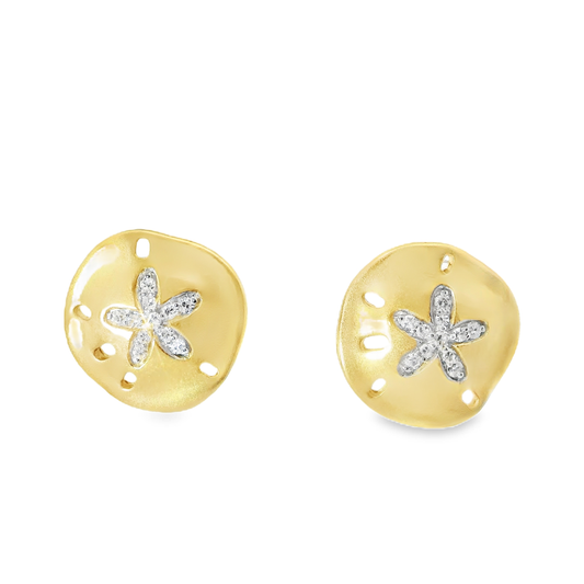 0.12CT Diamond 14k Yellow Gold Earring