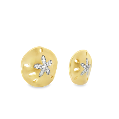 0.12CT Diamond 14k Yellow Gold Earring