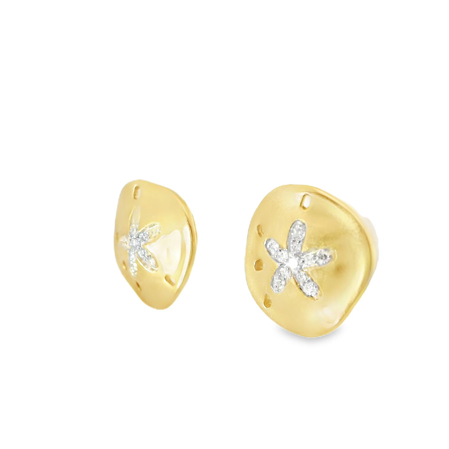 0.12CT Diamond 14k Yellow Gold Earring
