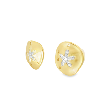 0.12CT Diamond 14k Yellow Gold Earring