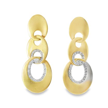 0.19CT Diamond 14k Yellow Gold Earring