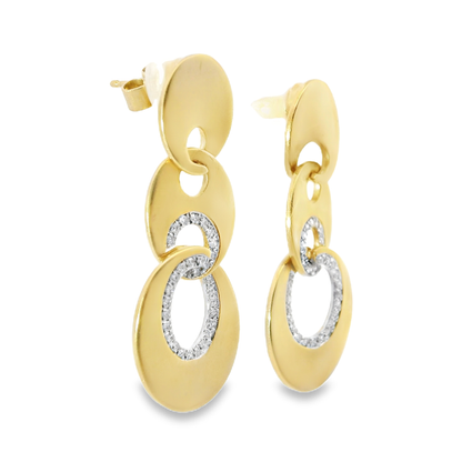 0.19CT Diamond 14k Yellow Gold Earring