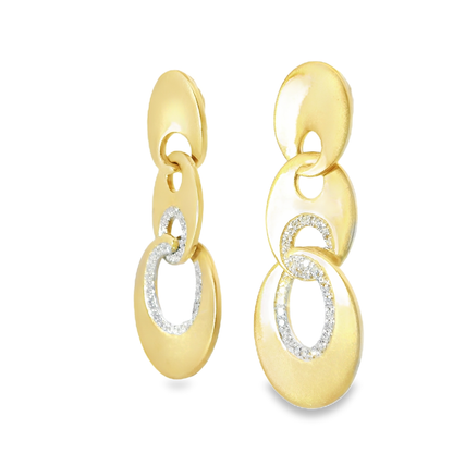 0.19CT Diamond 14k Yellow Gold Earring