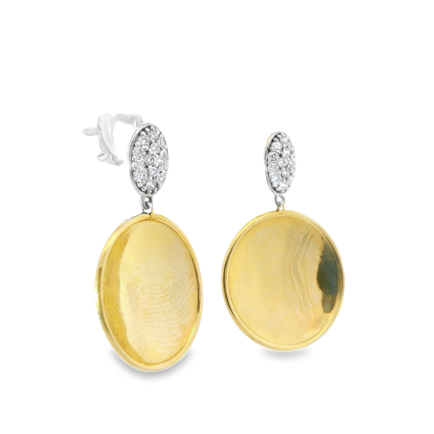 0.20CT Diamond 14k Yellow Gold Earring