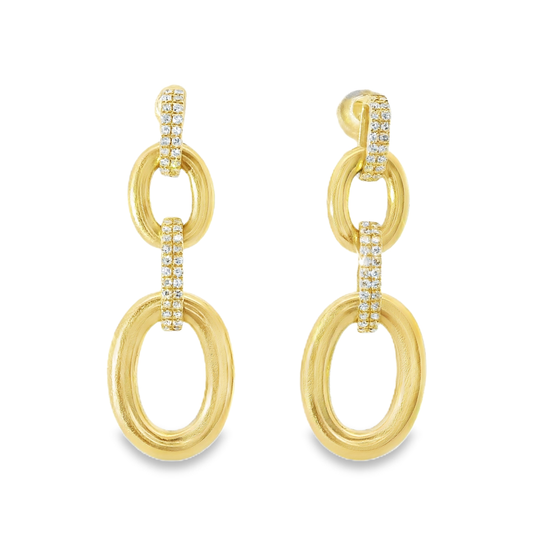 0.28CT Diamond 14k Yellow Gold Earring