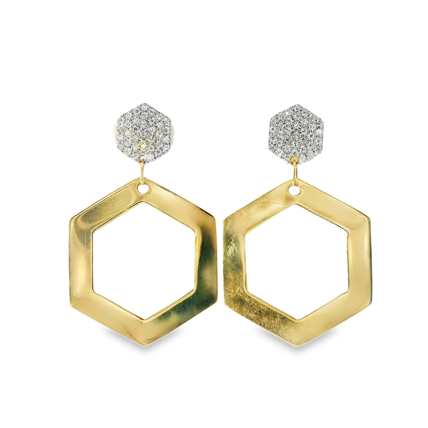 0.21CT Diamond 14k Yellow Gold Earring