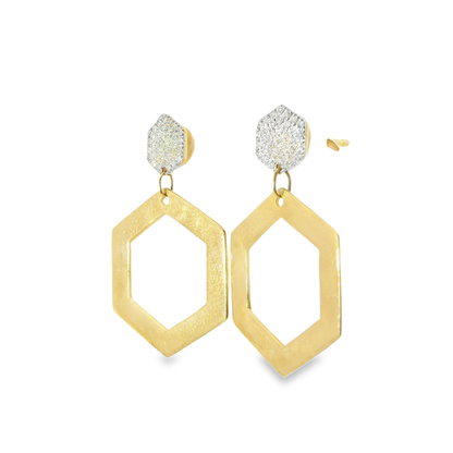 0.21CT Diamond 14k Yellow Gold Earring