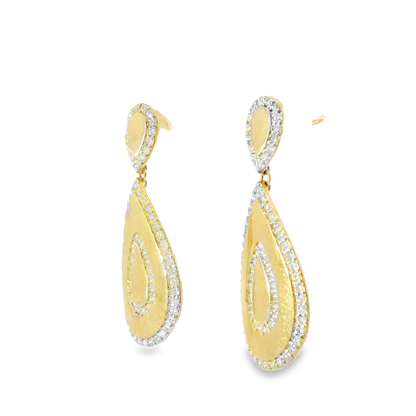 0.61CT Diamond 14k Yellow Gold Earring