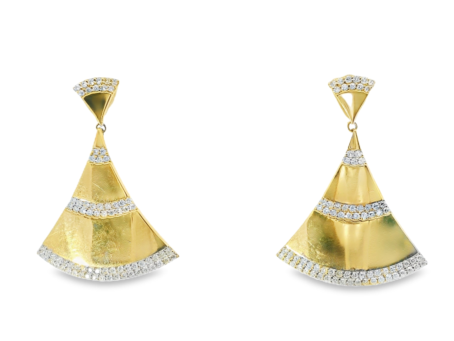 0.63CT Diamond 14k Yellow gold Earring