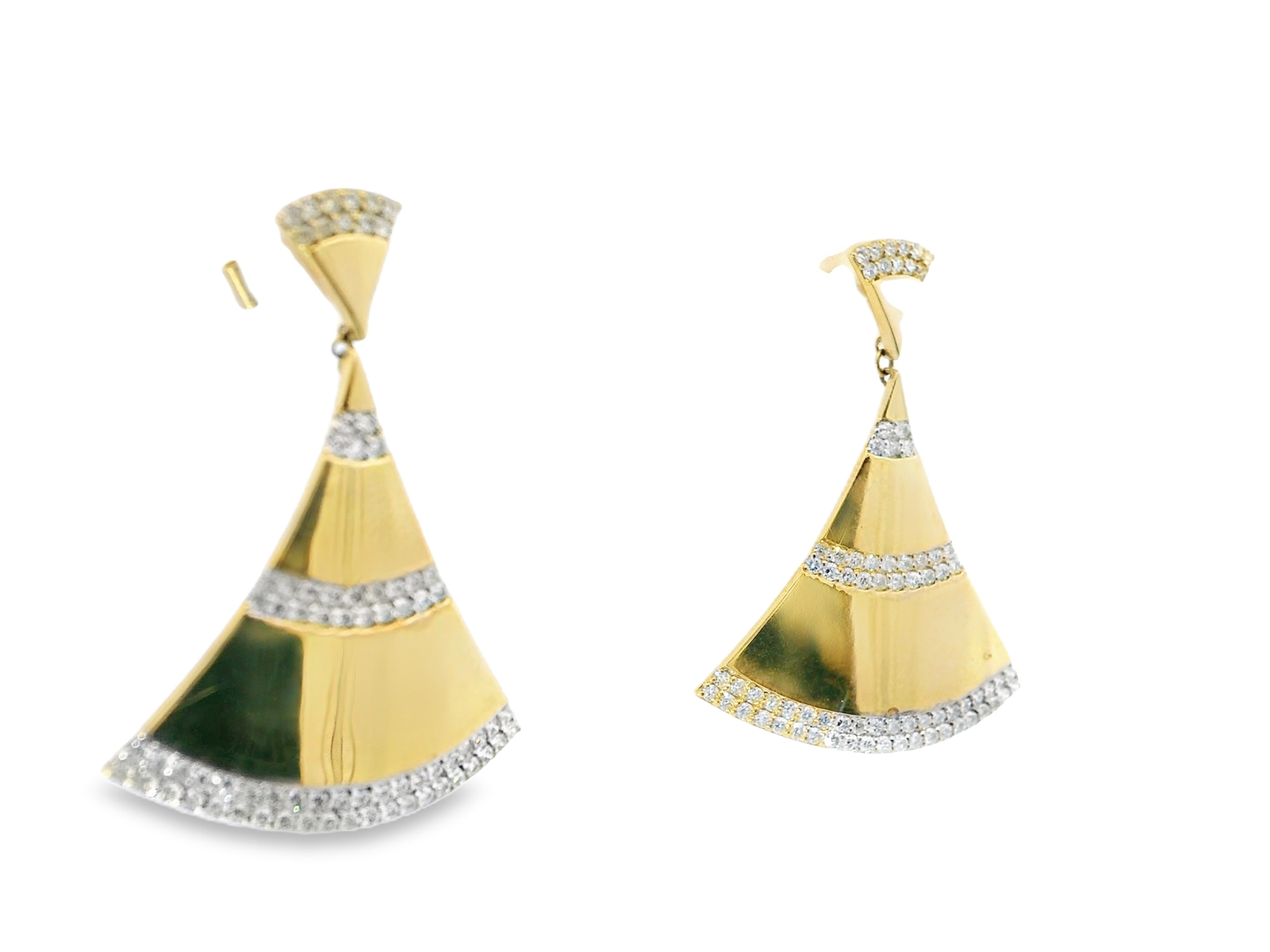 0.63CT Diamond 14k Yellow gold Earring