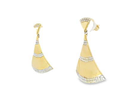 0.63CT Diamond 14k Yellow gold Earring