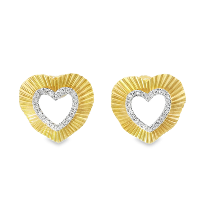 0.16CT Diamond 14k Yellow Gold Earring