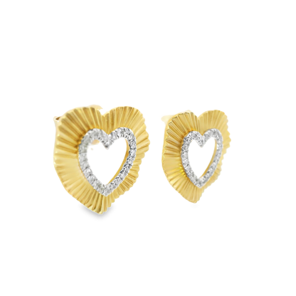 0.16CT Diamond 14k Yellow Gold Earring