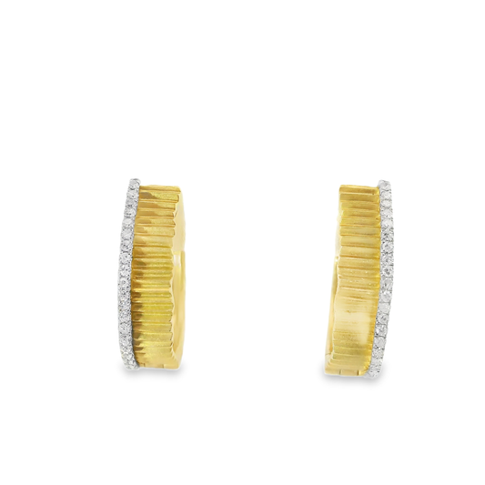 0.14CT Diamond 14k Yellow Gold Earring