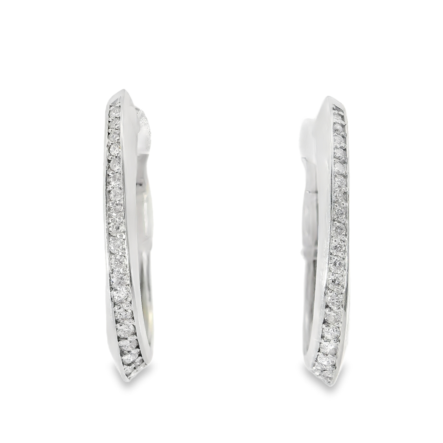 0.36CT Diamond  14k White Gold Earring