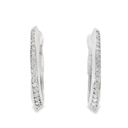 0.36CT Diamond  14k White Gold Earring