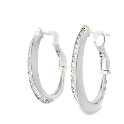 0.36CT Diamond  14k White Gold Earring