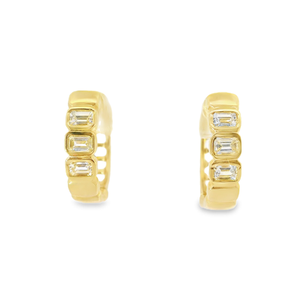 0.51CT Diamond  14k Yellow Gold Earring