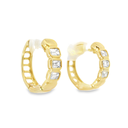 0.51CT Diamond  14k Yellow Gold Earring