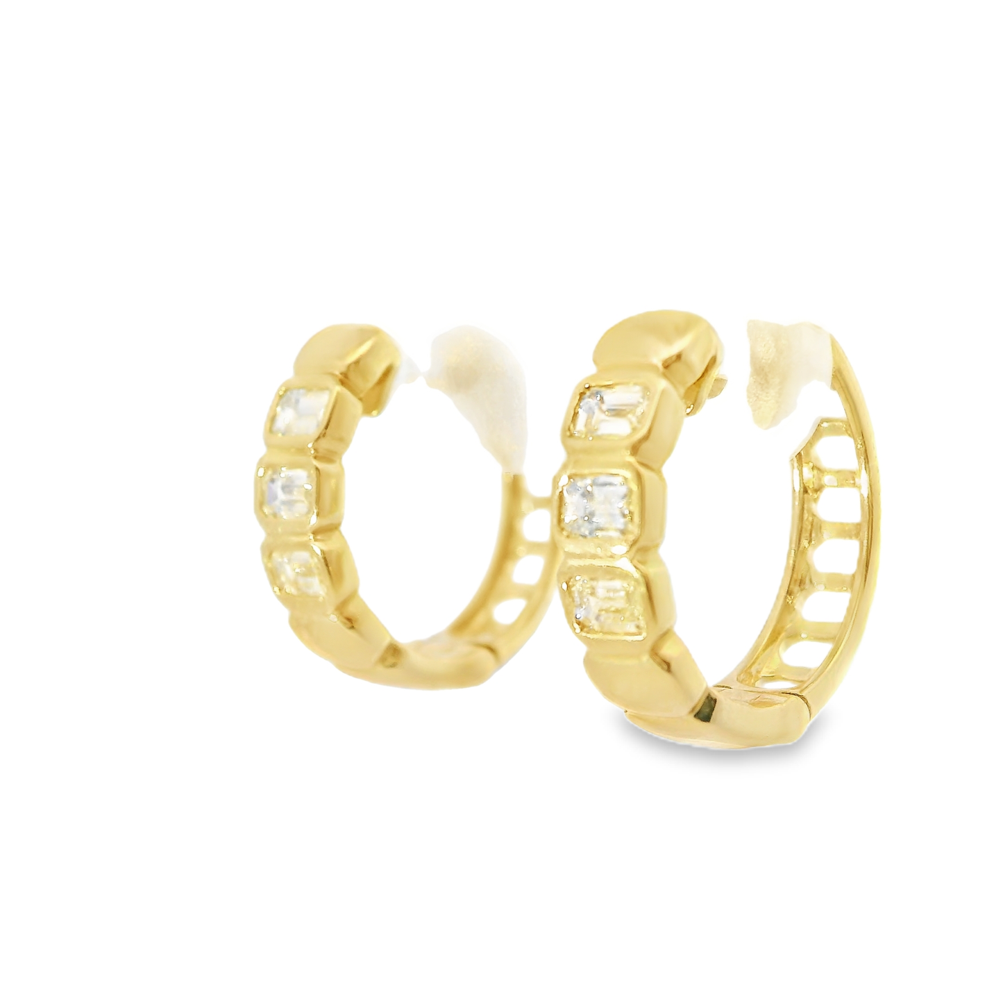 0.51CT Diamond  14k Yellow Gold Earring