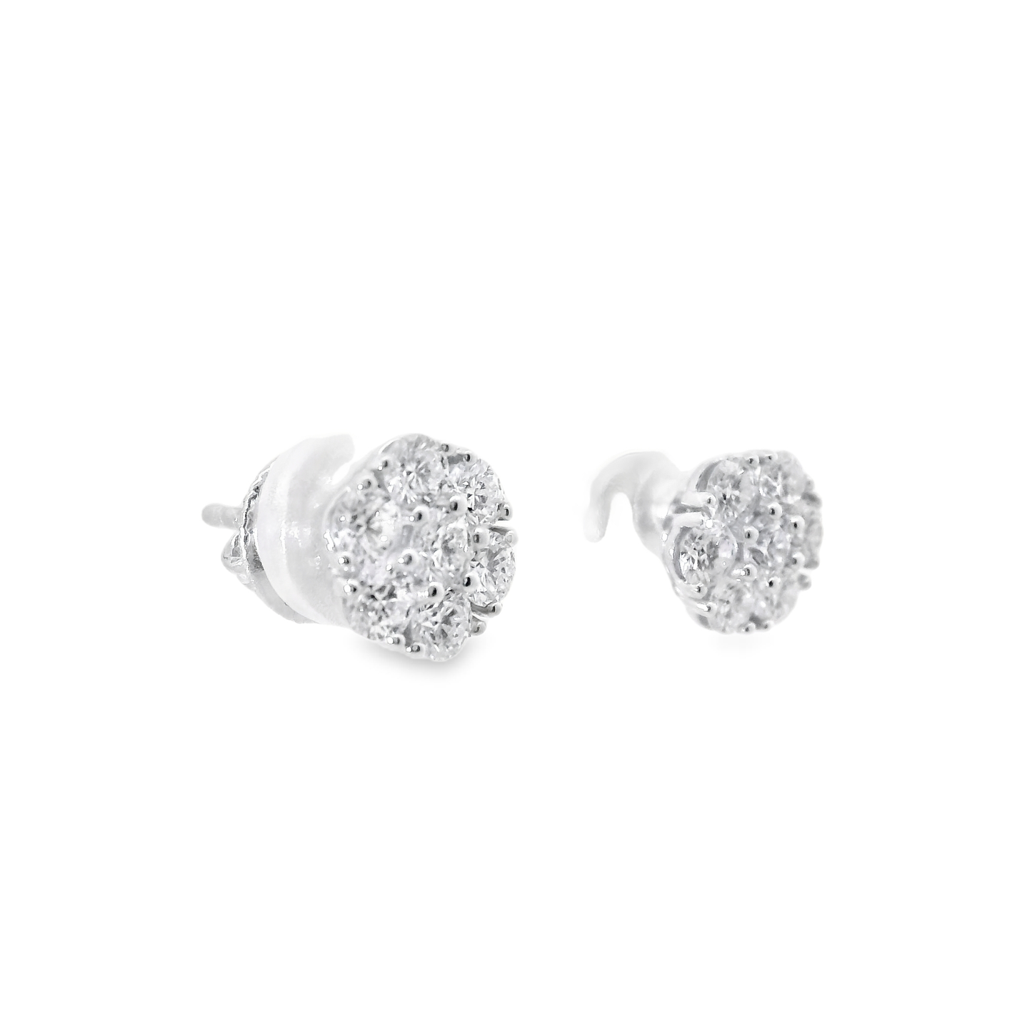 1.75CT Diamond Earrings 14k White Gold
