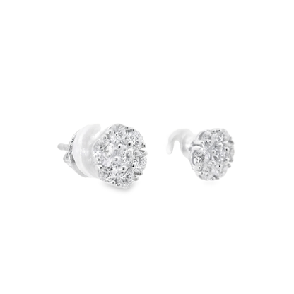 1.75CT Diamond Earrings 14k White Gold