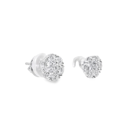 1.18CT Diamond  Earrings 14k White Gold