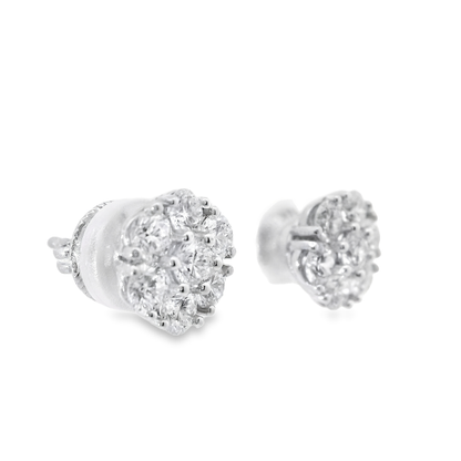 1.75CT Diamond Earrings 14k White Gold