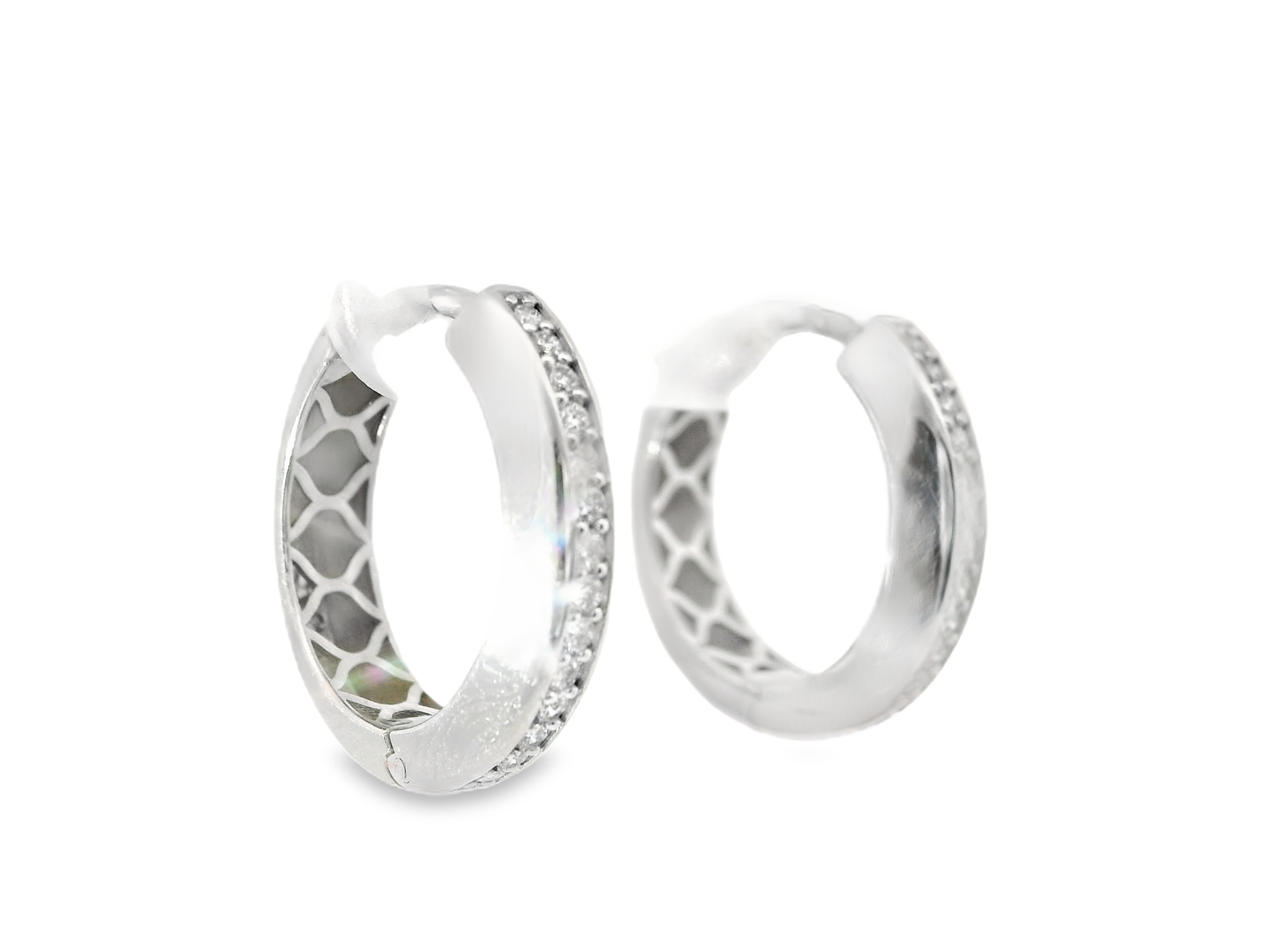 0.26CT Diamond  18k White Gold Earring