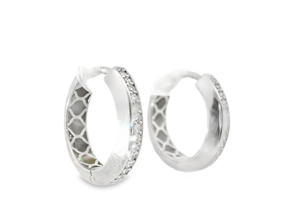 0.26CT Diamond  18k White Gold Earring