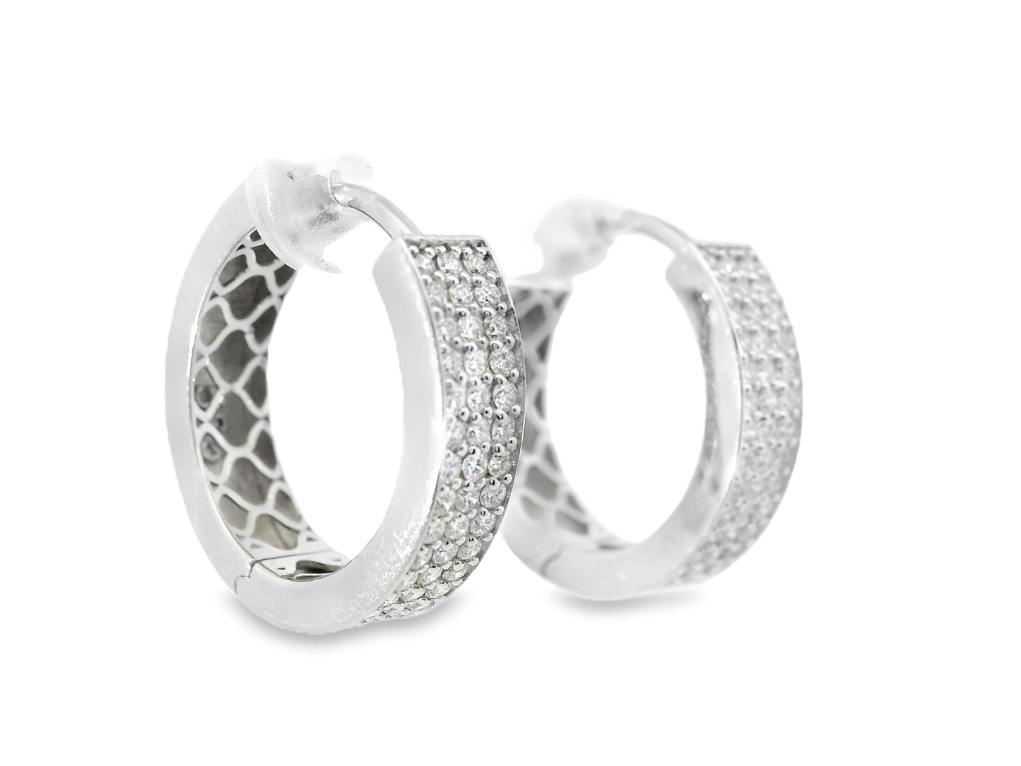 0.33CT Diamond  18k White Gold Earring