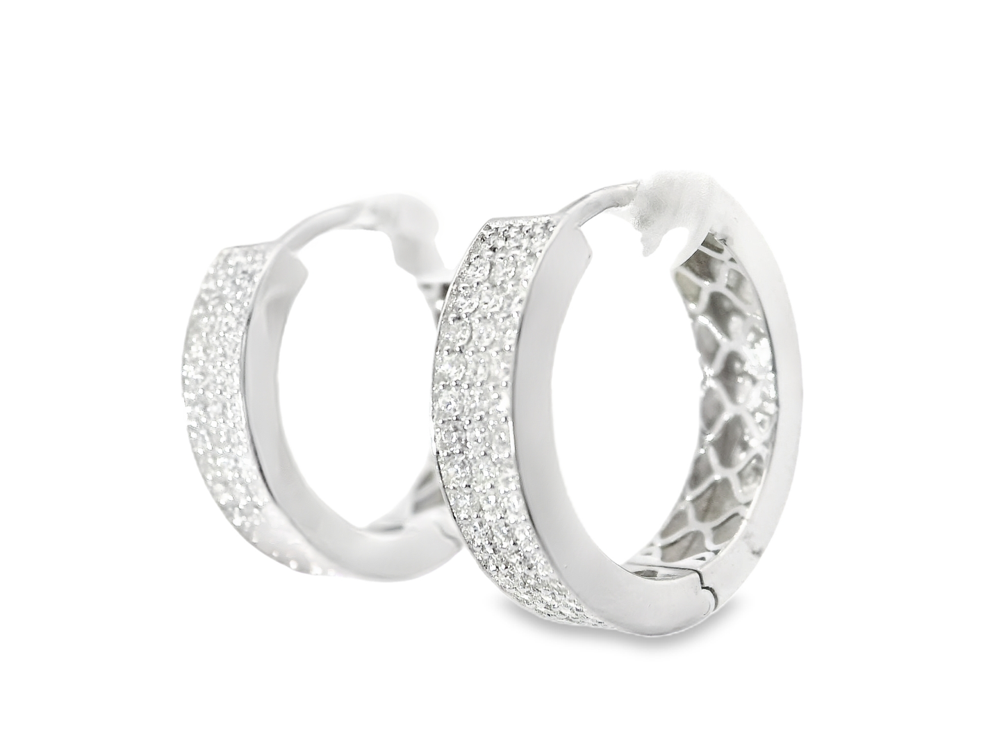 0.33CT Diamond  18k White Gold Earring