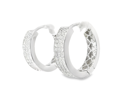 0.33CT Diamond  18k White Gold Earring