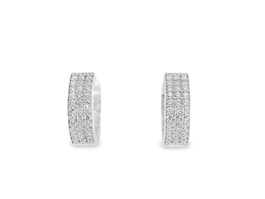 0.49CT Diamond  18k White Gold Earring
