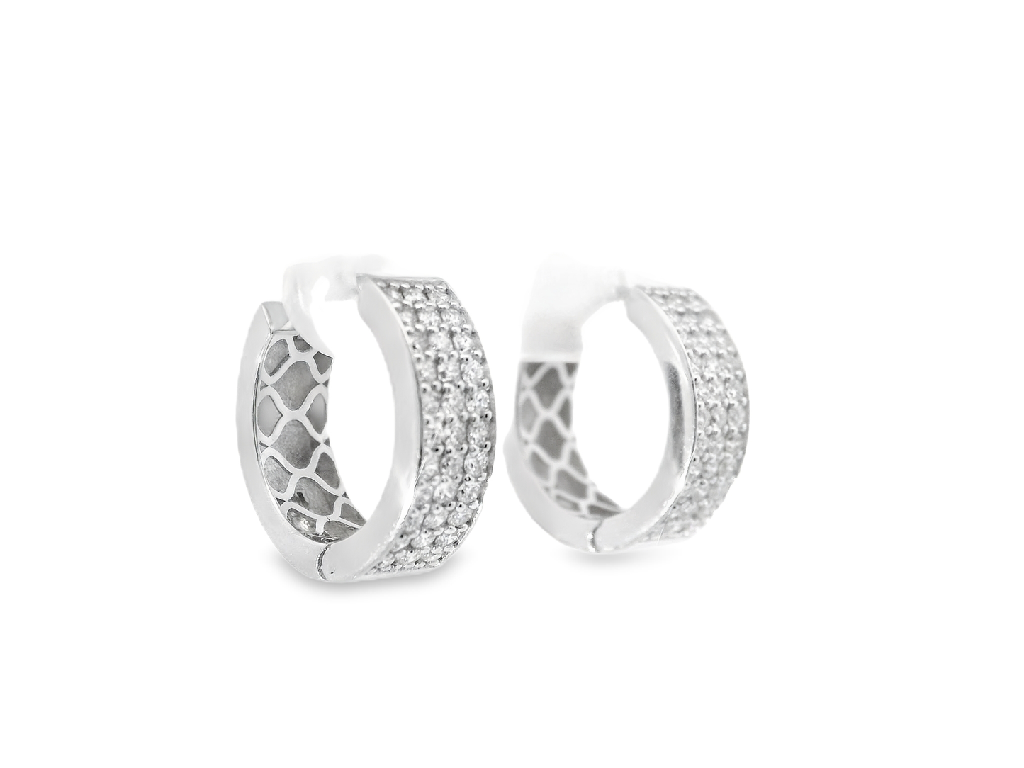 0.49CT Diamond  18k White Gold Earring