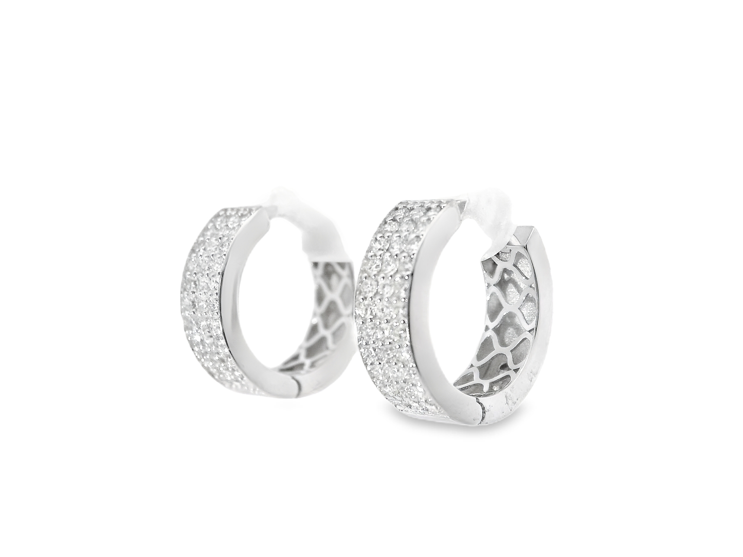 0.49CT Diamond  18k White Gold Earring