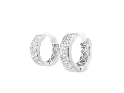 0.49CT Diamond  18k White Gold Earring