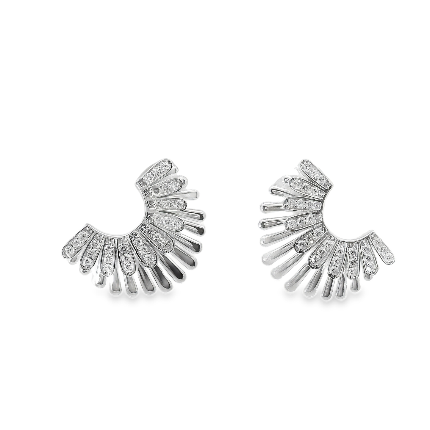 0.34CT Diamond  14k White Gold Earring