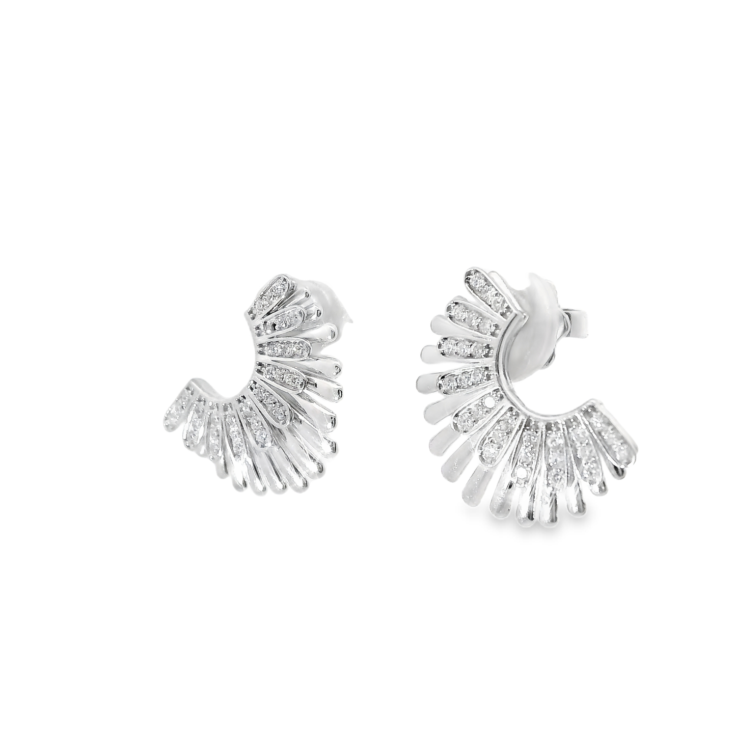 0.34CT Diamond  14k White Gold Earring