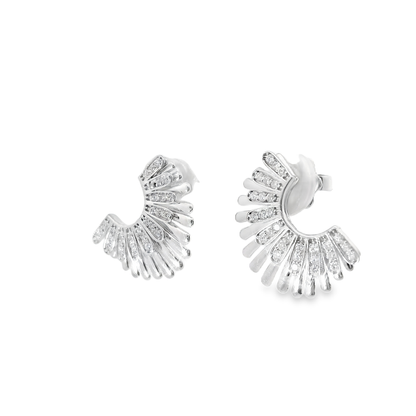 0.34CT Diamond  14k White Gold Earring