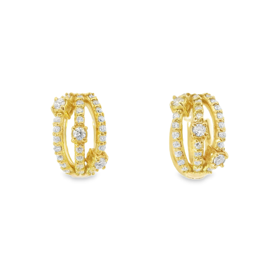 0.40CT Diamond  14k  Gold Earring