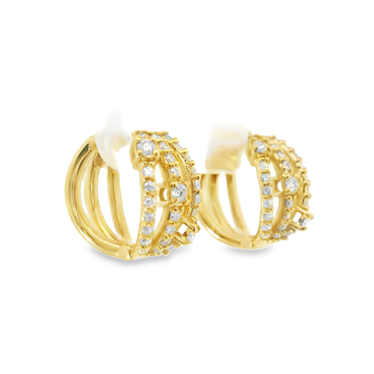 0.40CT Diamond  14k  Gold Earring