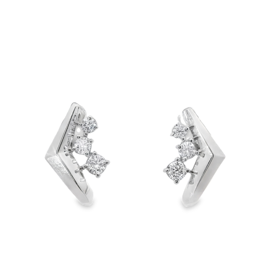 0.37CT Diamond  14k  Gold Earring